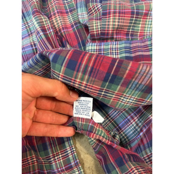 Ralph Lauren Mens 2XLT Tall Plaid Button Down Shirt Long Sleeve Casual - Picture 8 of 8